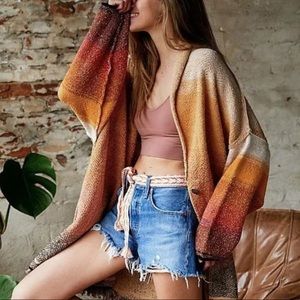 Free People Sunset Park Cardigan (Low Sun Color Combo)